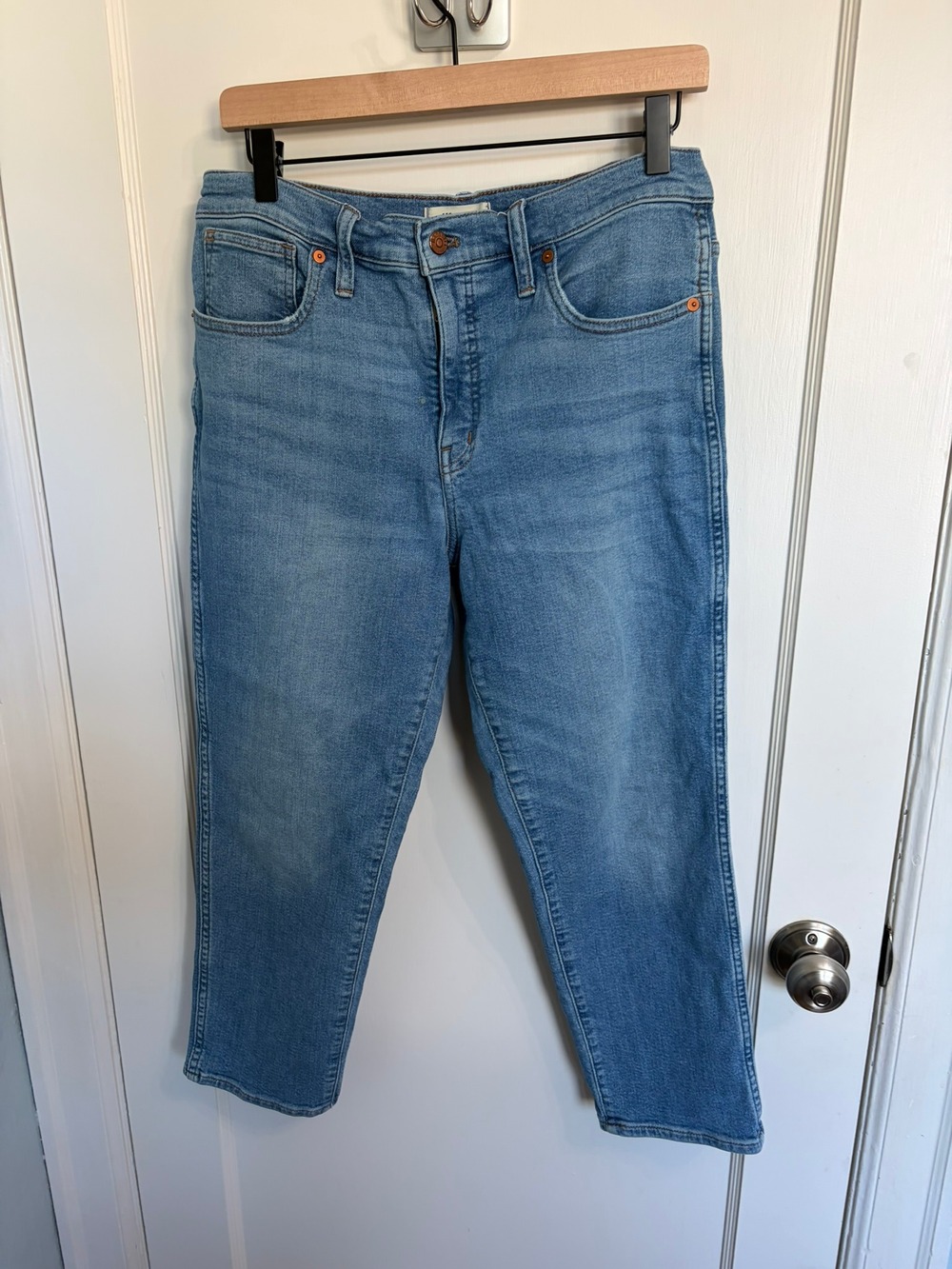 Madewell Petite Stovepipe Jeans Women's 30P Light Wash High Rise